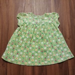Green floral bumble bee print top green ruffle